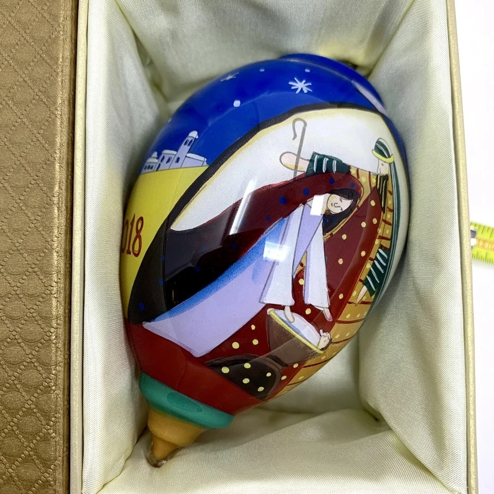 Pier 1 Nativity Christmas Ornament LI BIEN 2018 Manger Wise Men With Box